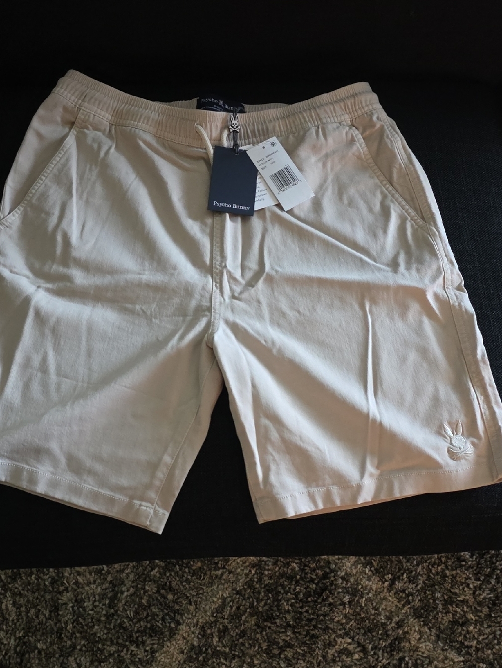 Psycho Bunny Boy's Cream Drawstring Casual Shorts Boys Size 18-20